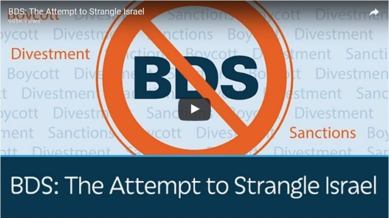 BDS: The attempt to strangle Israel